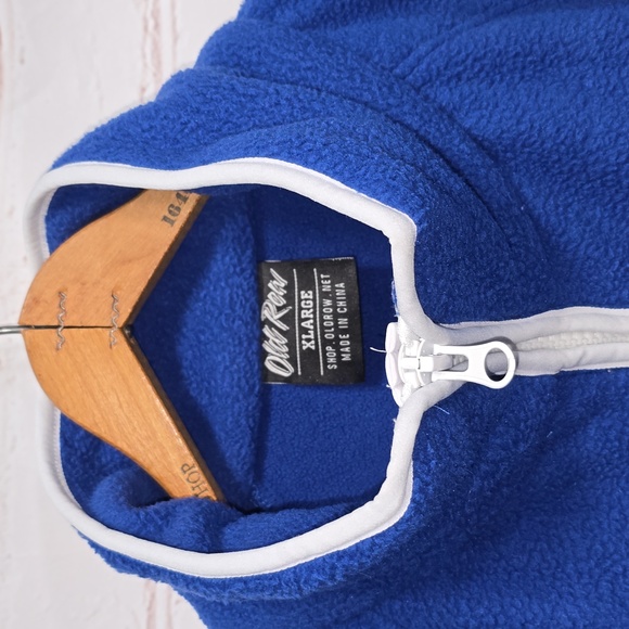 Old Row Blue & White Quarter Zip Fleece Mens Size XL NWT - Picture 3 of 11